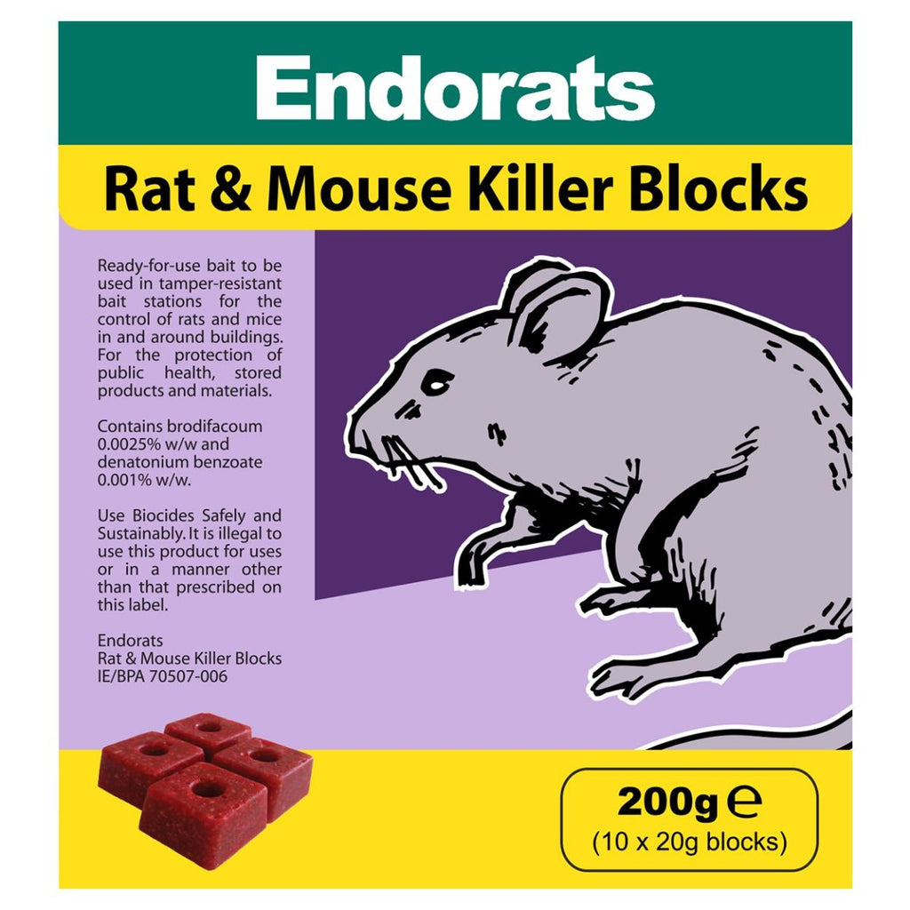 Endorats Rat & Mouse Killer Blocks 200G