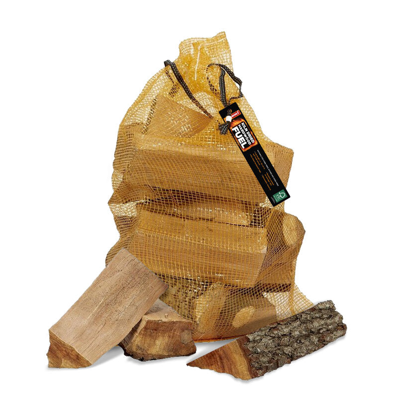 Kiln Dried Hardwood logs mesh  (5 Bags for €30)
