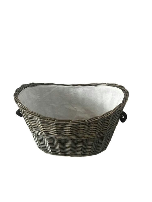 Rope Oval Grey Willow Basket