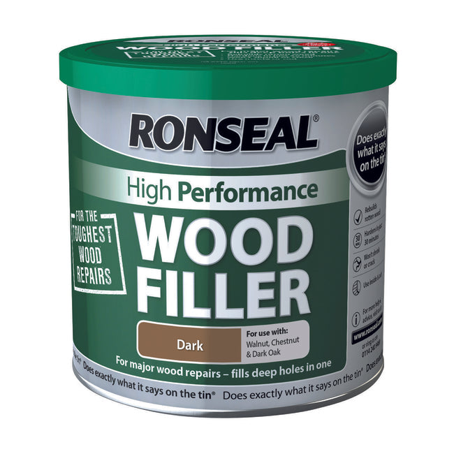 Ronseal High Performance Wood Filler 550g Dark
